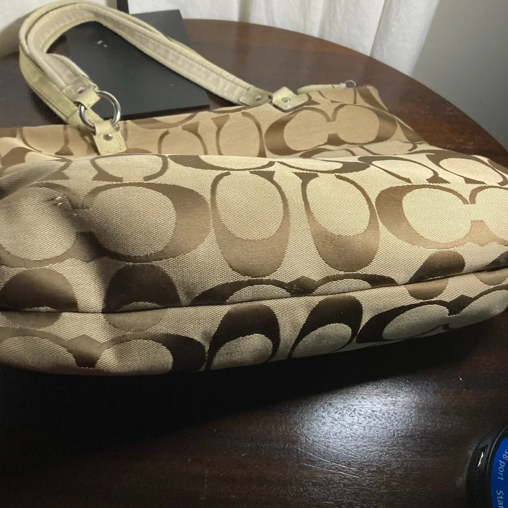 Coach Poppy Stylish Tan Designer Tote Bag